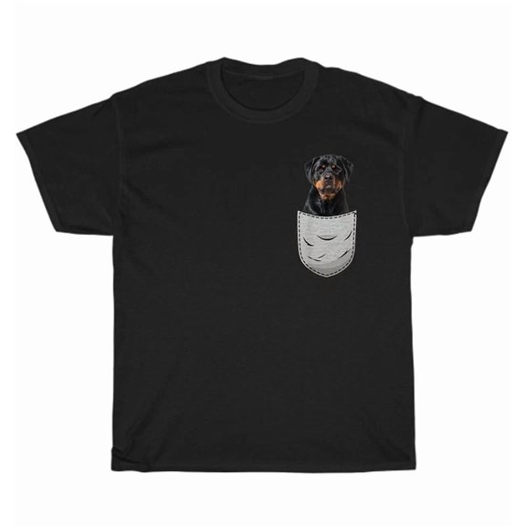 Rottweiler In The Chest Pocket Rott Rottie Dog Pet Puppy Animal Lover T-Shirt