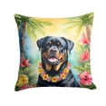 thumbnail image 1 of Rottweiler Luau Throw Pillow 14 in x 14 in, 1 of 4