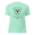 thumbnail image 1 of Rottweiler Mom Dog Face Graphic T-Shirt, Cute Pet Lover Tee (Heather Mint, XL), 1 of 1