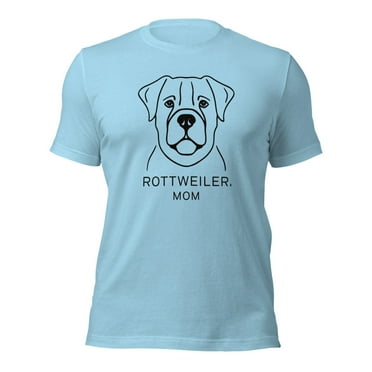 Rottweiler Mom Dog Face Graphic T-Shirt, Cute Pet Lover Tee (Ocean Blue, 2XL)