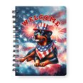 thumbnail image 1 of Rottweiler Patriotic Welcome for 4Th of July Independence Day Spiral Bound Journal Rottie Dog Lover Gifts Idea 5x7in Spiral Notebook - 00010, 1 of 5