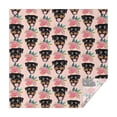 thumbnail image 1 of Rottweiler and Pioneer Flower Square Tablecloth,Waterproof Square Table Cover,Wipeable Spillproof Washable Table Cover for Home Kitchen Party Decor 60"x60"(152x152cm), 1 of 6