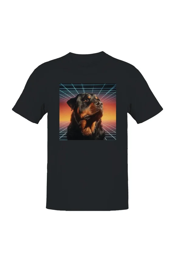 Rottweiler Retro Sunset Vintage Dog Breed Pet Owner Heritage Unisex T-Shirt, up to size 5XL