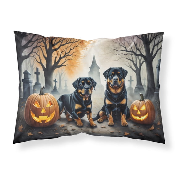 Rottweiler Spooky Halloween Fabric Standard Pillowcase