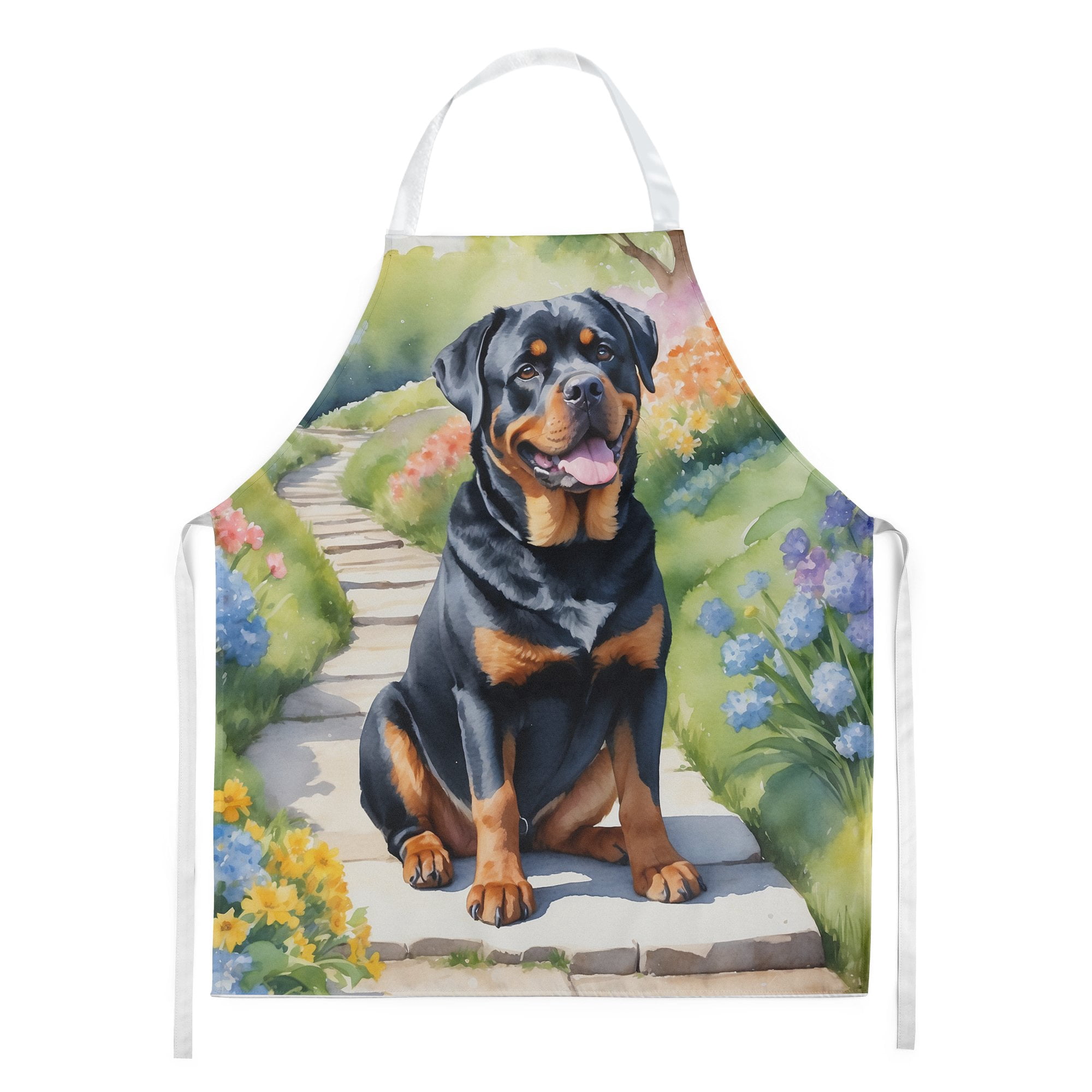 Rottweiler Spring Path Apron 27 in x 30 in