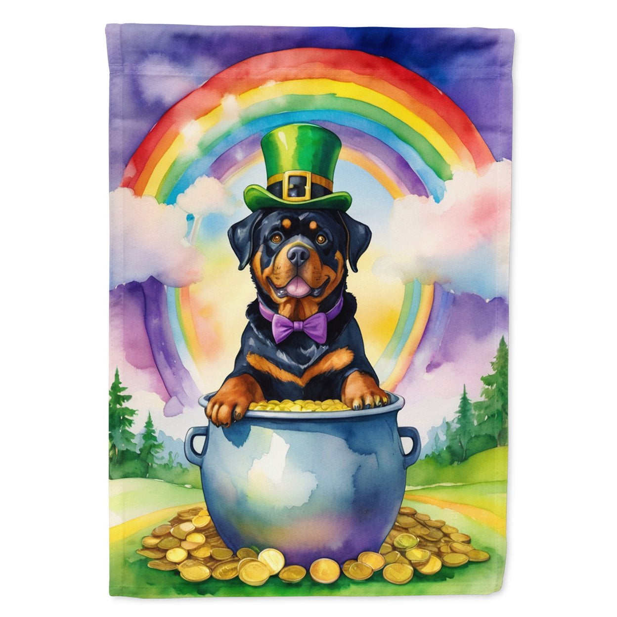 Rottweiler St Patrick's Day House Flag 28 in x 40 in