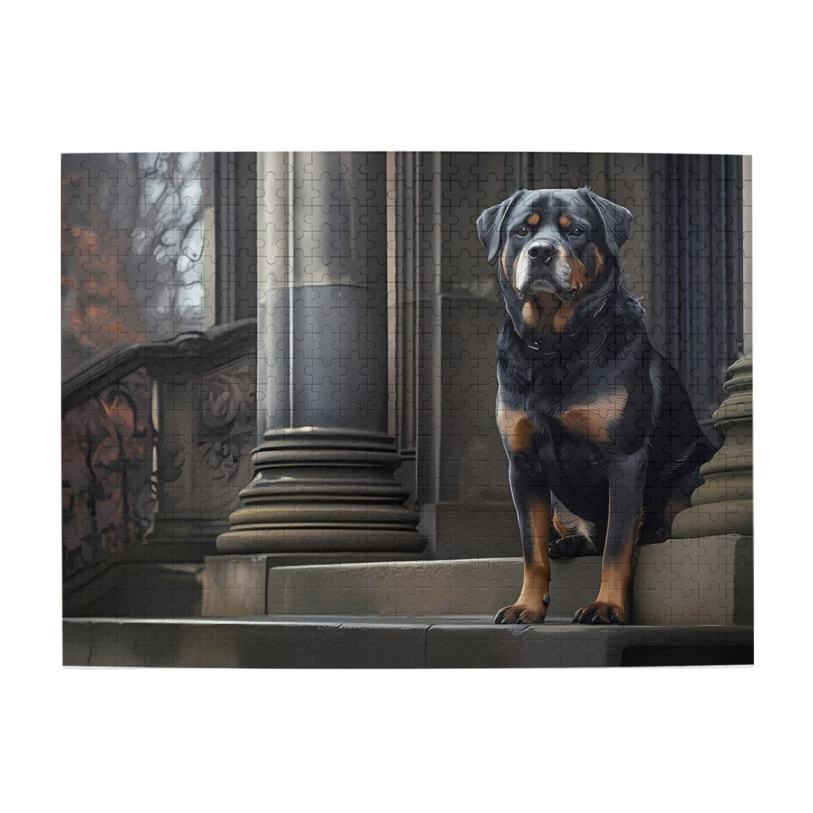 Rottweiler Staircase Architecture 1000-Piece Wooden Jigsaw Puzzle for ...