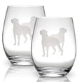 thumbnail image 1 of Rottweiler Stemless Wine Glasses (Set of 2) | Unique Gift for Dog Lovers | Hand Etched with Breed Name on Bottom, 1 of 7