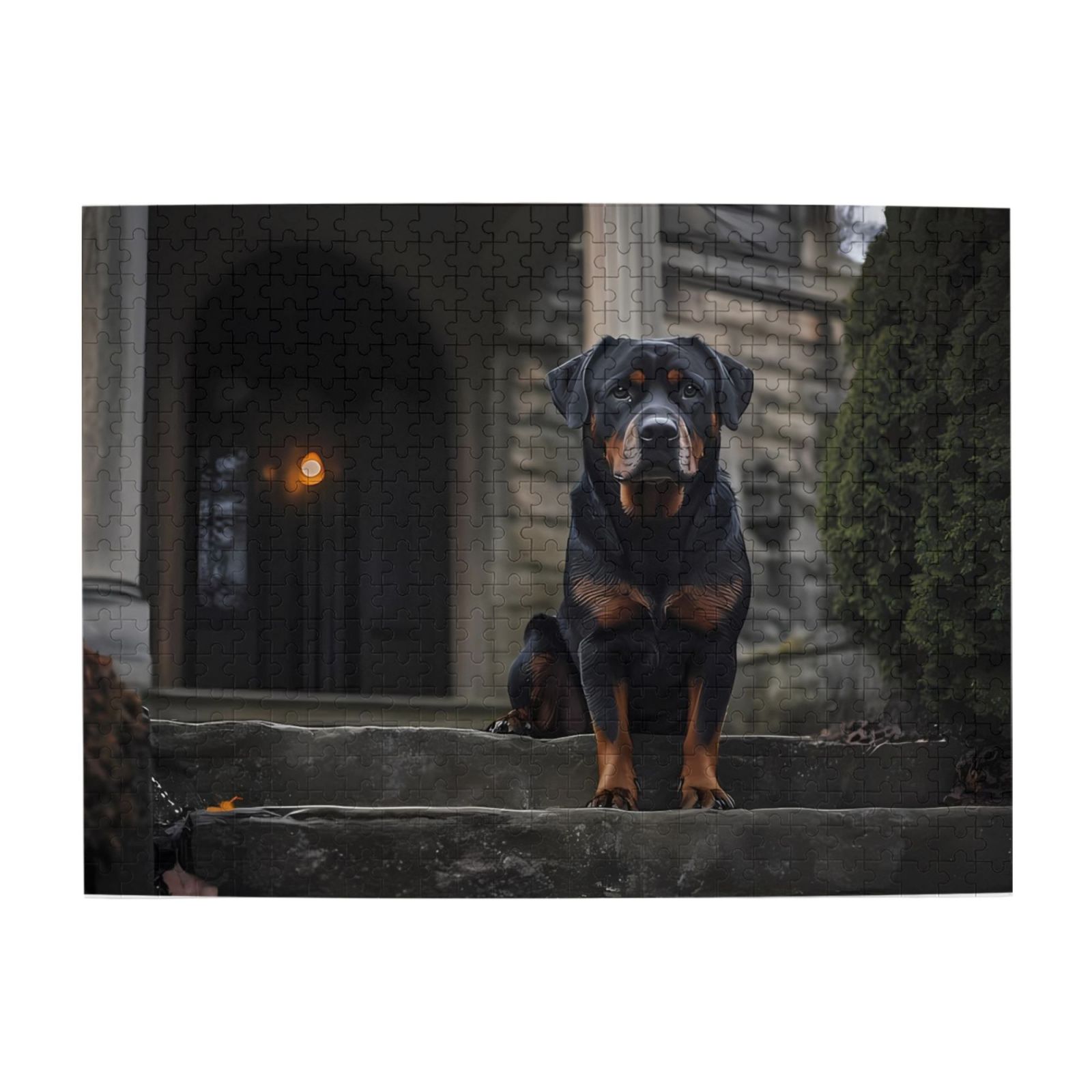 Rottweiler Steps Building Exterior 1000-Piece Wooden Jigsaw Puzzle for ...