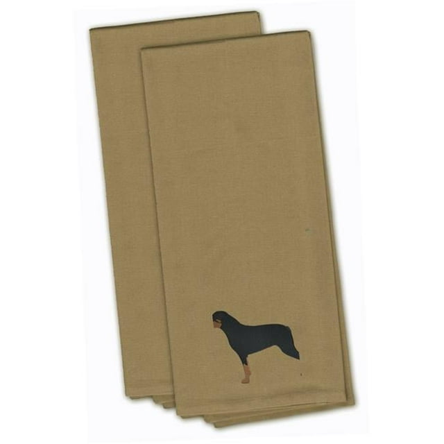 Rottweiler Tan Embroidered Kitchen Towel - Set of 2