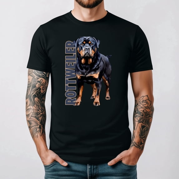 Rottweiler Watercolor Dog Breed Animal Guard Lover Graphic Tee,for men and women up to 5XL