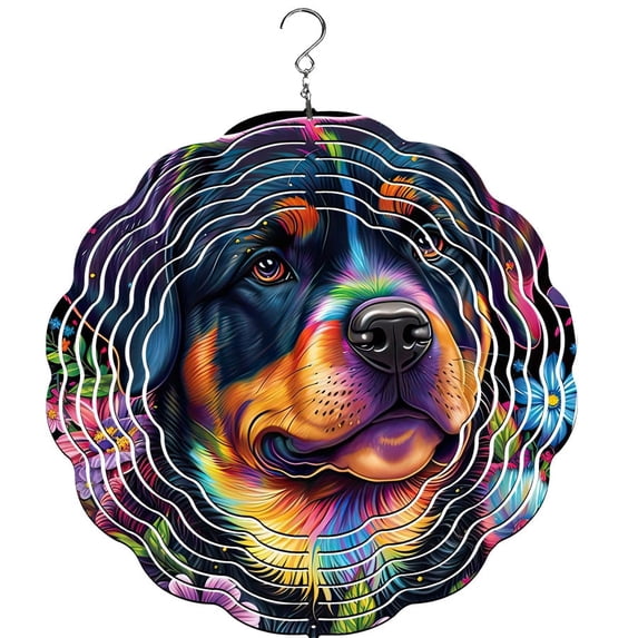 Rottweiler Wind Spinner, Garden Décor, Yard Décor, Porch Decor