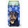thumbnail image 1 of Rottweiler Winter Snowflakes Holiday Tall Boy Hugger, 1 of 2