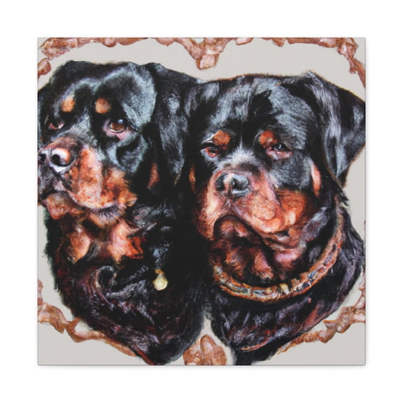 "Rottweiler in Baroque". - Canvas