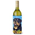 thumbnail image 1 of Rottweiler in Summer Flowers Wine Bottle Hugger, 1 of 1
