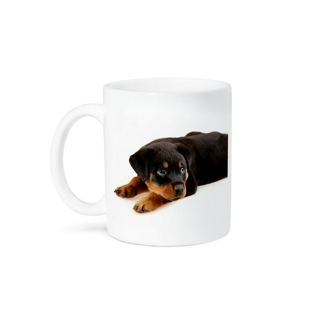 3dRose, Rottweiler puppy, 15oz Mug