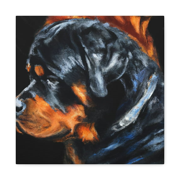 Rottweiler's Classical Repose - Canvas