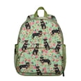 thumbnail image 1 of Rottweiler with Floral Backpack Backpack for School,Cute School Bag,Schoolbag with Adjustable Shoulder Straps & Padded Back,13.8"x11.4"x6", 1 of 6