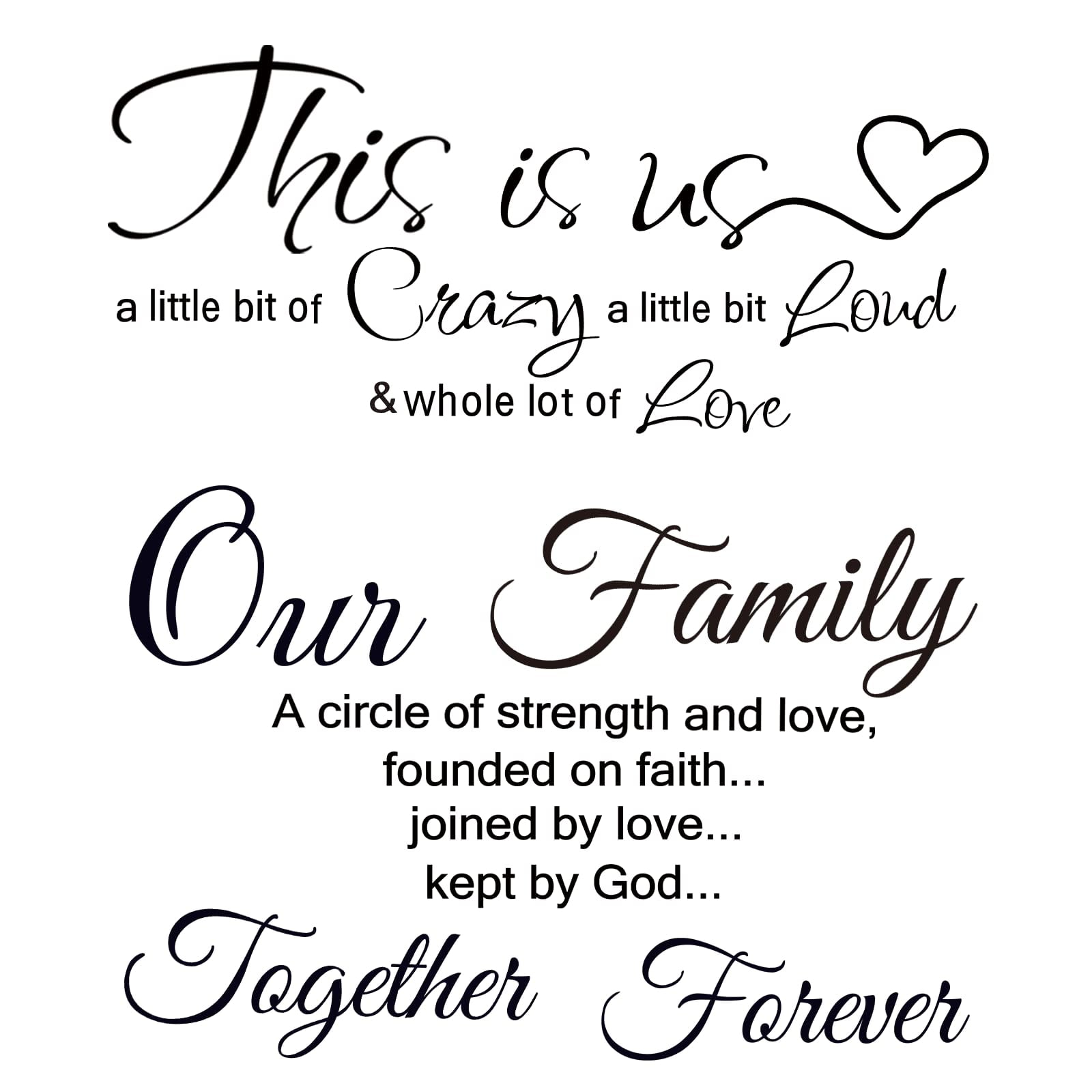 Rotumaty Family Quotes Wall Decals This is Us Wall Decor Vinyl Wall