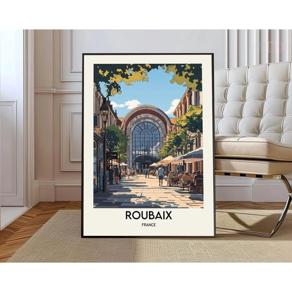 Roubaix France City Map Poster Unframed Paper Print