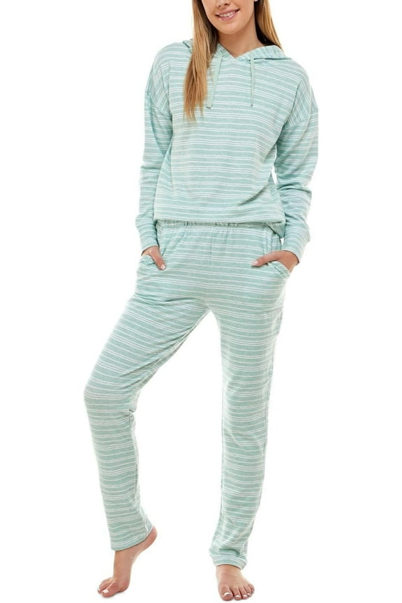 Hoodie and Slim Leg Pant Lounge Set - Large