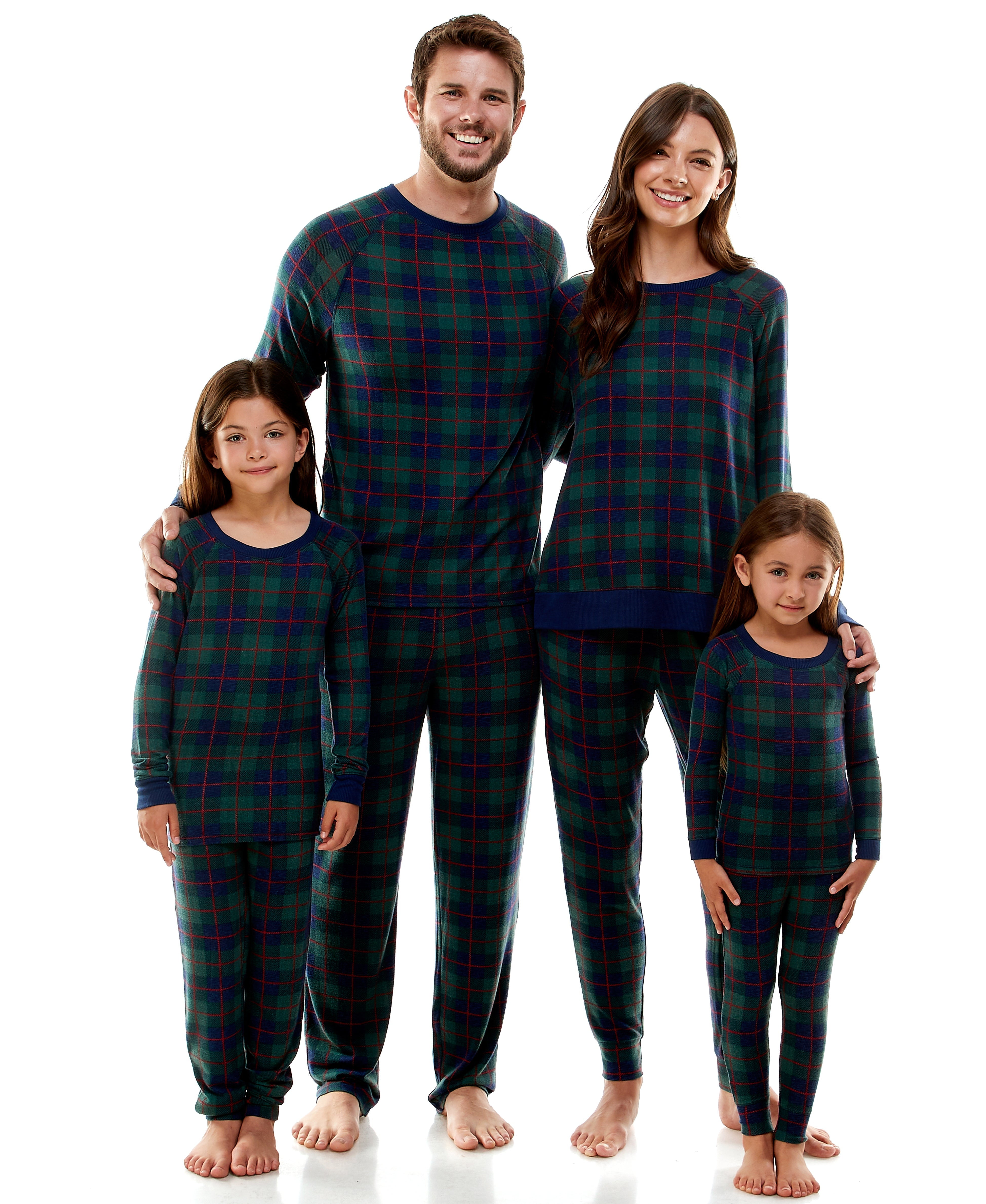 Roudelain Matching Family Plaid Christmas Pajamas - Walmart.com