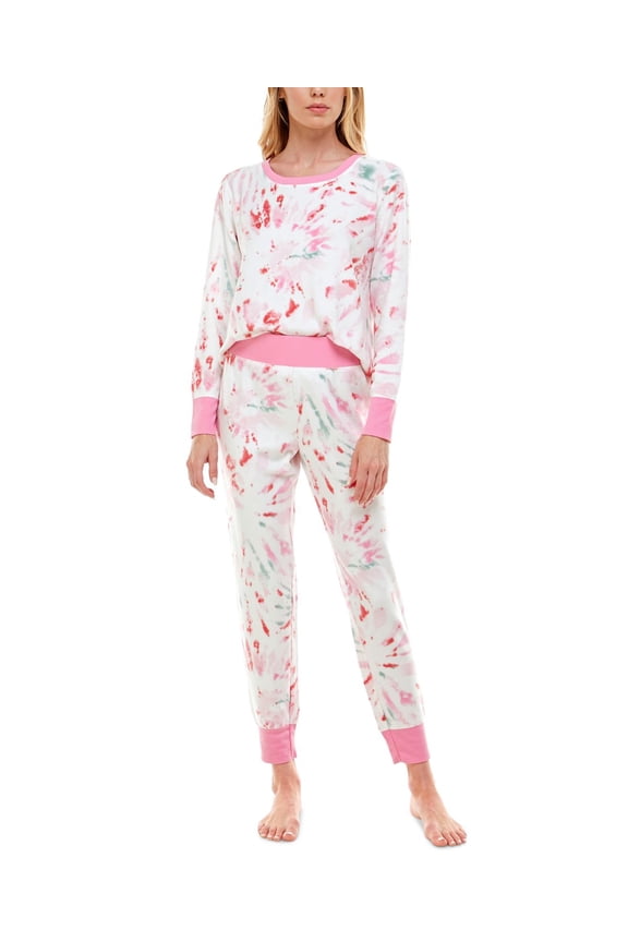 Womens Long Sleeve Top and Leggings Pajama Set