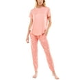 thumbnail image 1 of Roudelain Womens Whisper Luxe Short Sleeve Top and Jogger Pants Pajama Set,Small, 1 of 1