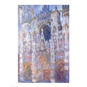 Rouen Cathedral Blue Harmony Morning Sunlight 1894 Poster Print by Claude Monet - 18 x 24 in.