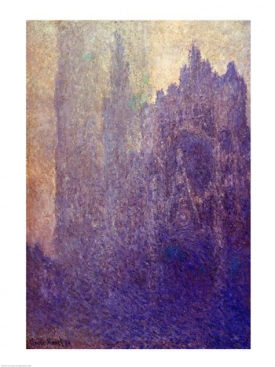 Rouen Cathedral Foggy Weather 1894 Canvas Art - Claude Monet (18 x 24)