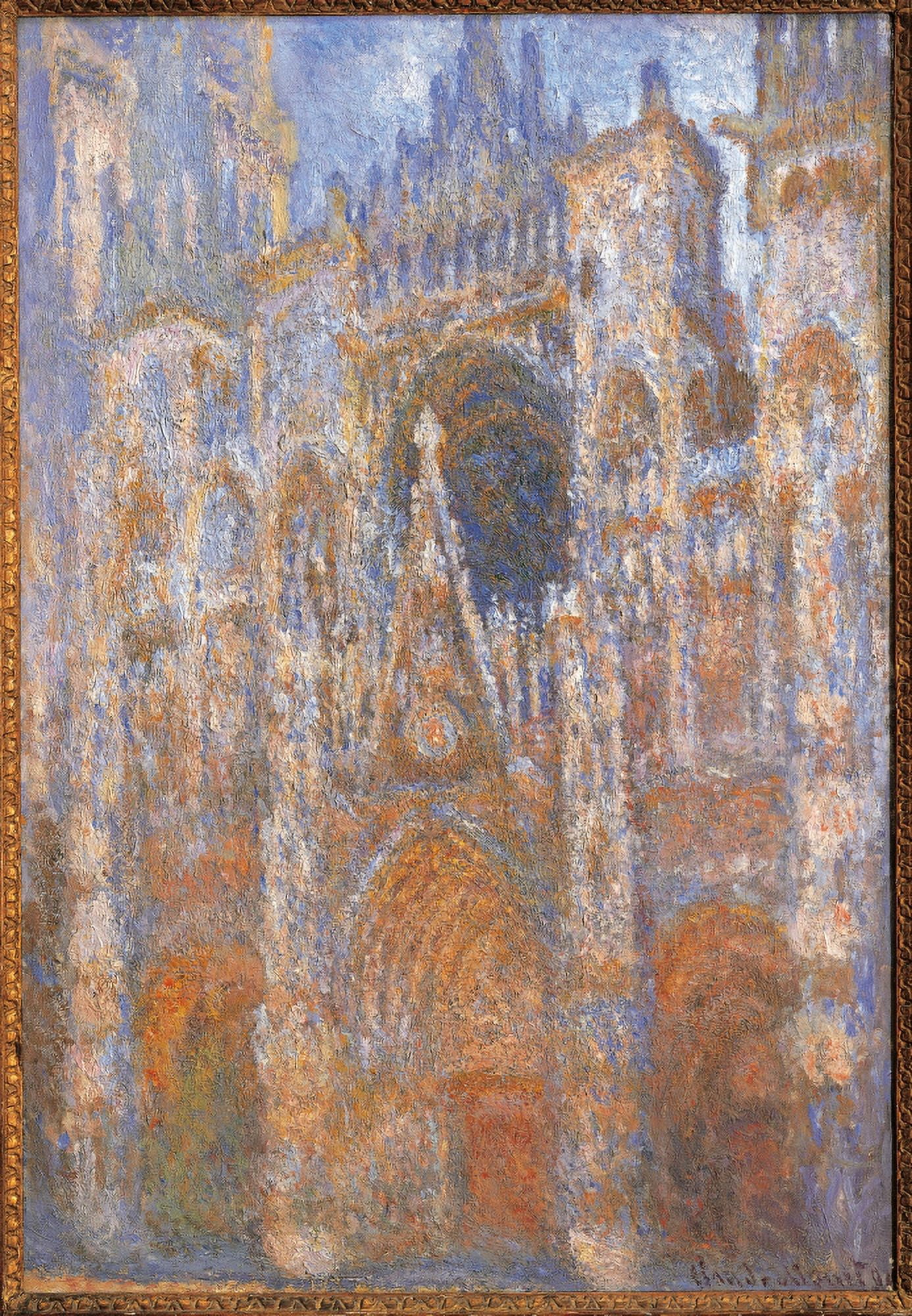 Rouen Cathedral The Portal And Saint Romain Tower Canvas Art - (18 x 24)