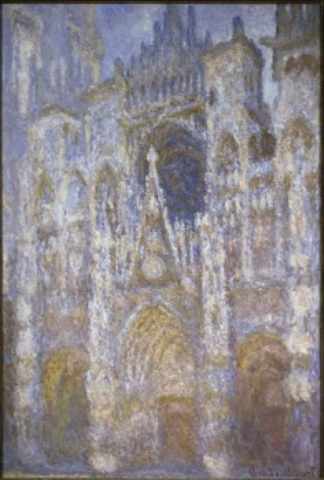 Rouen Cathedral (The Portal Morning Sun) 1894 Claude Monet (1840-1926French) Musee dOrsay Paris Canvas Art - Claude Monet (24 x 36)