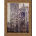 thumbnail image 1 of Rouen Cathedral, The Portal and the Tour d'Albene, Grey Weather 20x24 Gold Ornate Wood Framed Canvas Art by Monet, Claude, 1 of 2