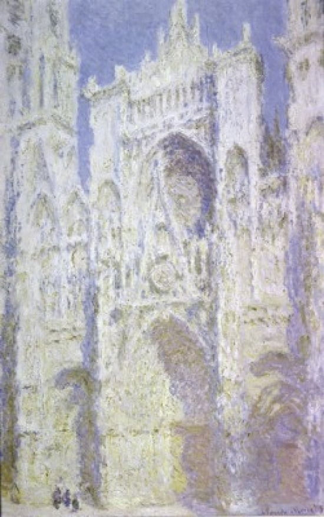 Rouen Cathedral West Facade Sunlight 1894 Claude Monet (1840-1926 French) Oil on canvas National Gallery of Art Washington DC USA Canvas Art - Claude Monet (24 x 36)