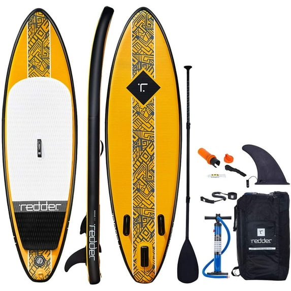 Pure Joy Inflatable Stand Up Paddle Boards, 9' Wide Stable Design, Non-Slip Comfort Deck