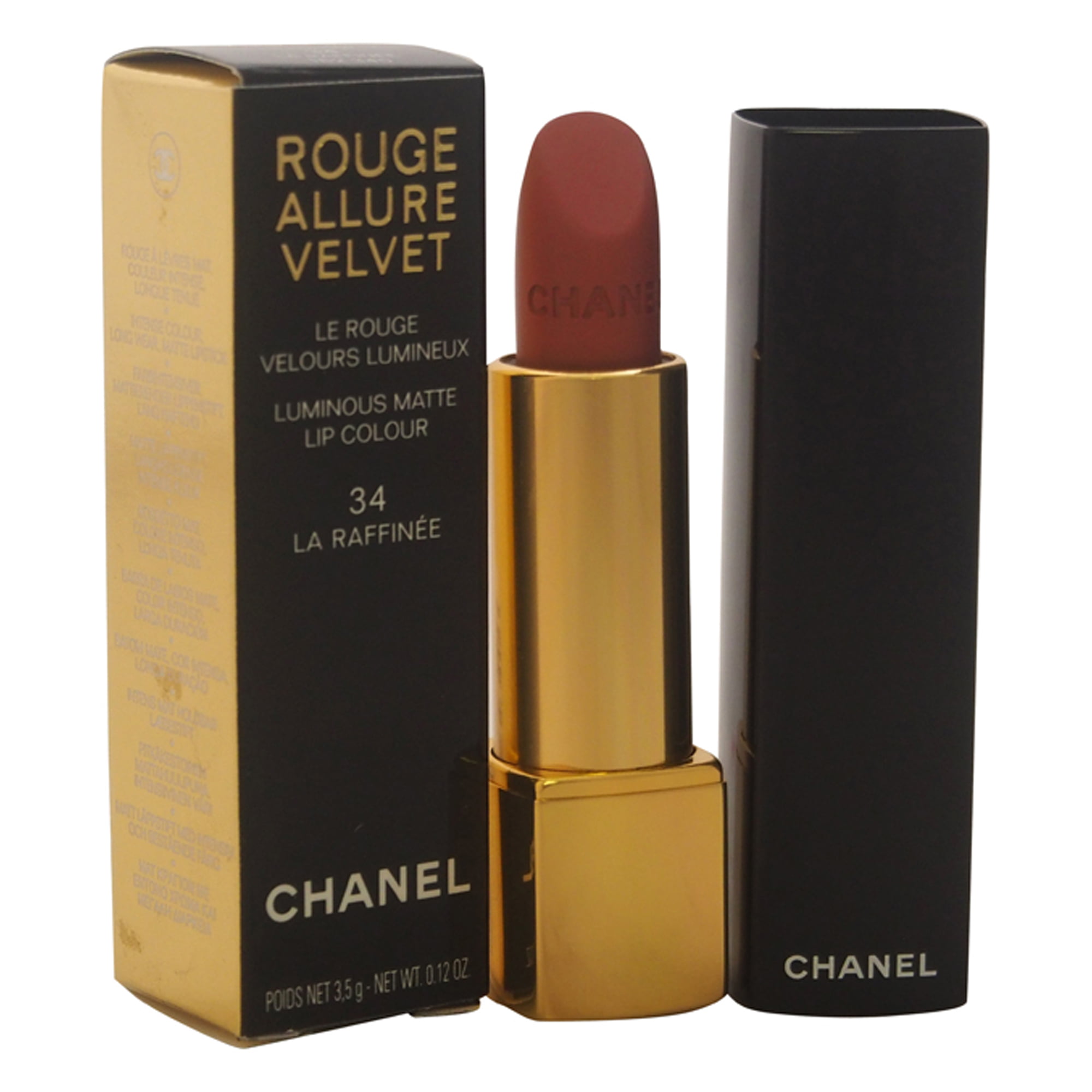 Rouge Allure Velvet Luminous Matte Lip Colour - # 34 La Raffinee by Chanel  for Women - 0.12 oz Lipst
