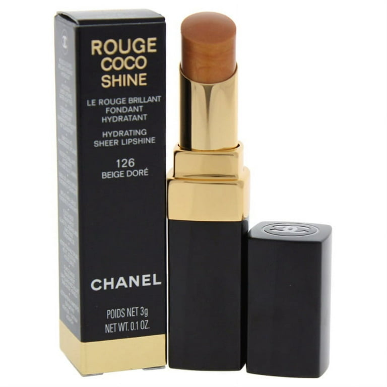 Rouge Coco Shine Hydrating Sheer Lipshine - 126 Beige Dore Chanel Lipstick  for Women 0.1 oz