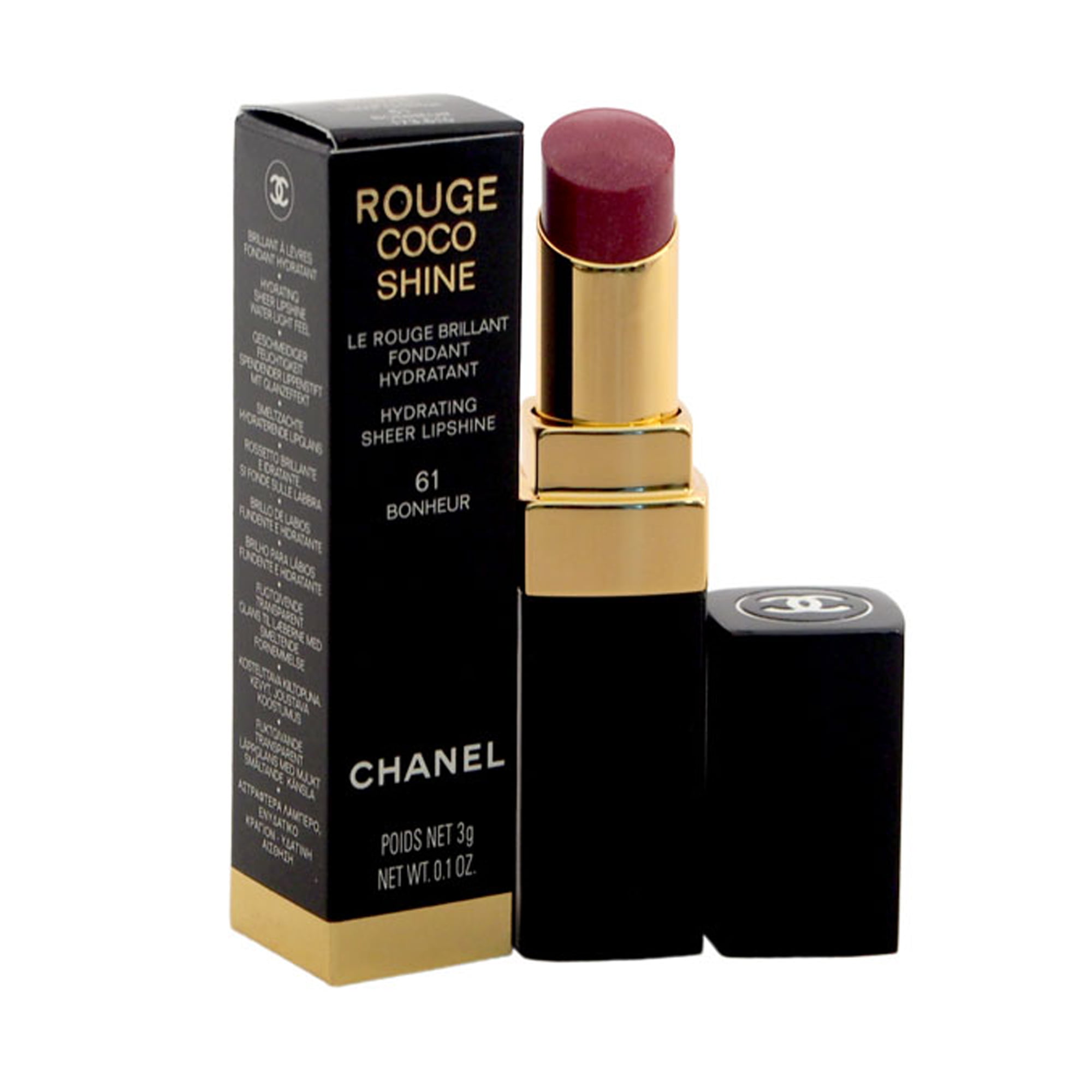 Rouge Coco Shine Hydrating Sheer Lipshine - # 61 Bonheur by Chanel for  Women - 0.1 oz Lip Color