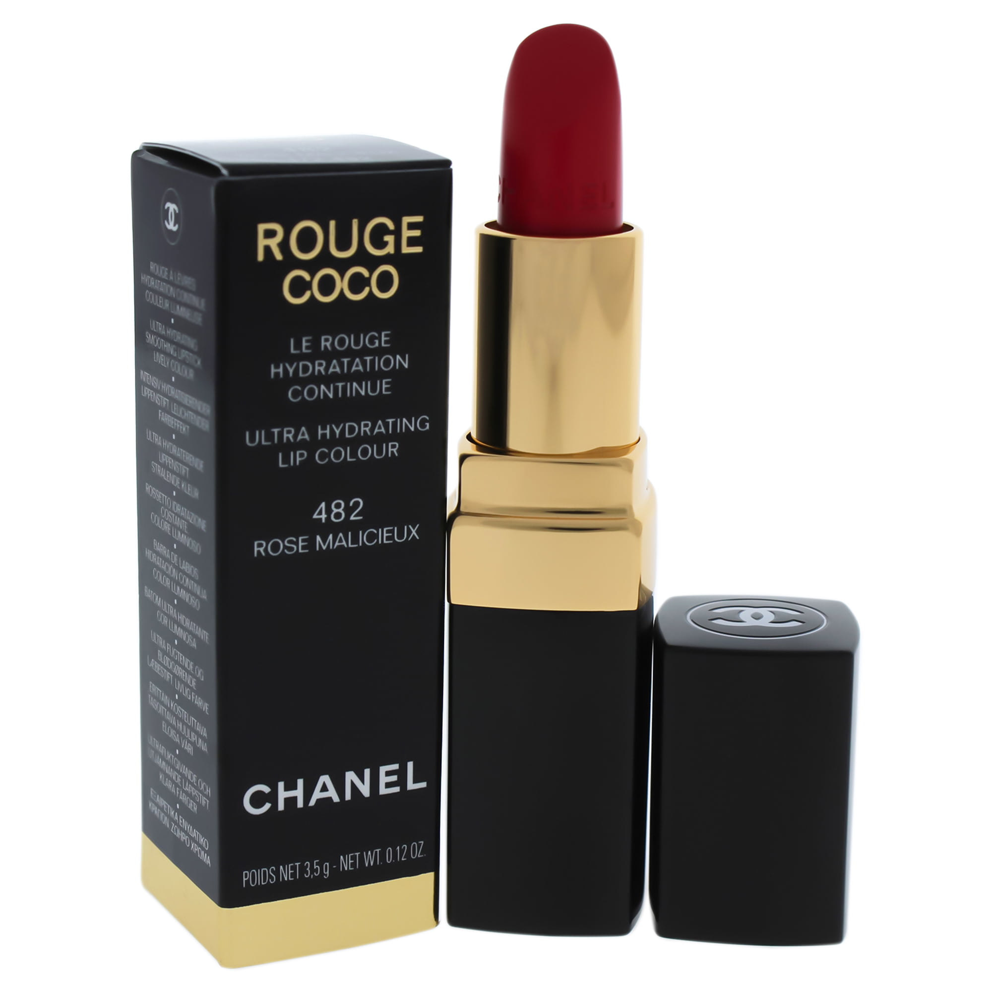 Rouge Coco Ultra Hydrating Lip Colour - 482 Rose Malicieux by Chanel for  Women - 0.12 oz Lipstick