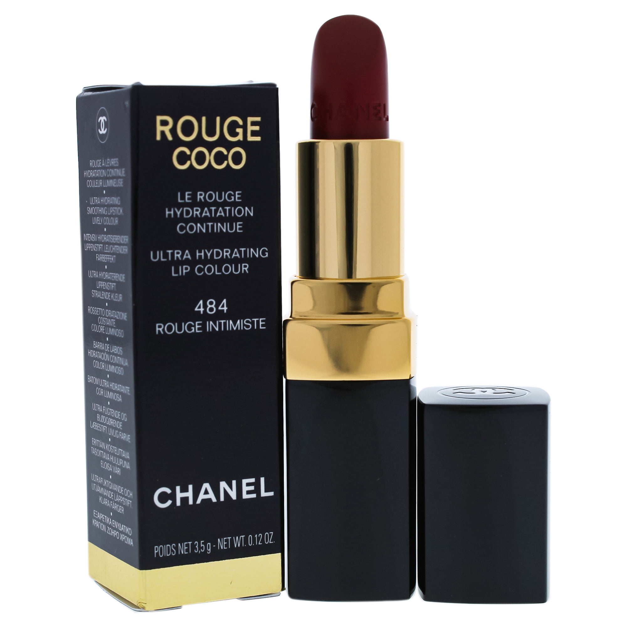 Rouge Coco Ultra Hydrating Lip Colour - 484 Rouge Intimiste by Chanel for  Women - 0.12 oz Lipstick 