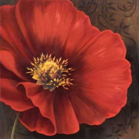 Rouge Poppies I Canvas Art - Jordan Gray (24 x 24)