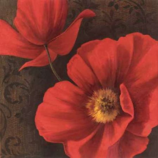 Rouge Poppies II Canvas Art - Jordan Gray (24 x 24)
