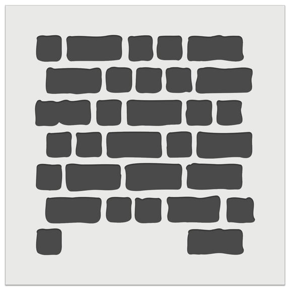 Rough Bricks Repeating Pattern DIY Cookie Wall Craft Stencil - 3.5 Inch