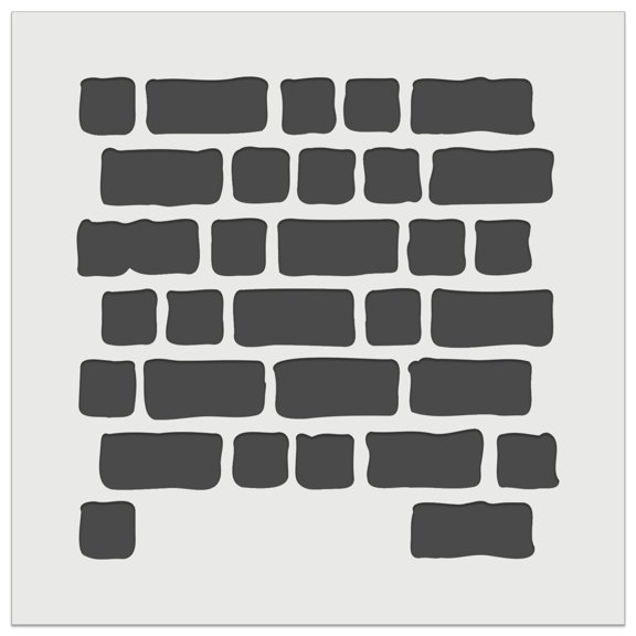 Rough Bricks Repeating Pattern DIY Cookie Wall Craft Stencil - 4.5 Inch