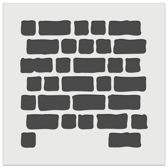 Rough Bricks Repeating Pattern DIY Cookie Wall Craft Stencil - 7.0 Inch