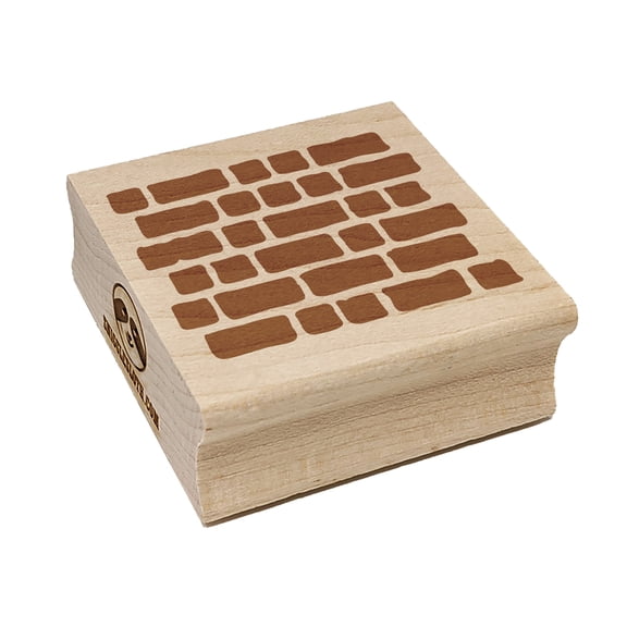 Rough Bricks Repeating Pattern Square Rubber Stamp Stamping Scrapbooking Crafting - Small 1.25in