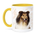 thumbnail image 1 of 3dRose, Rough Collie Portrait, 11oz Two-Tone Yellow Mug, 1 of 7