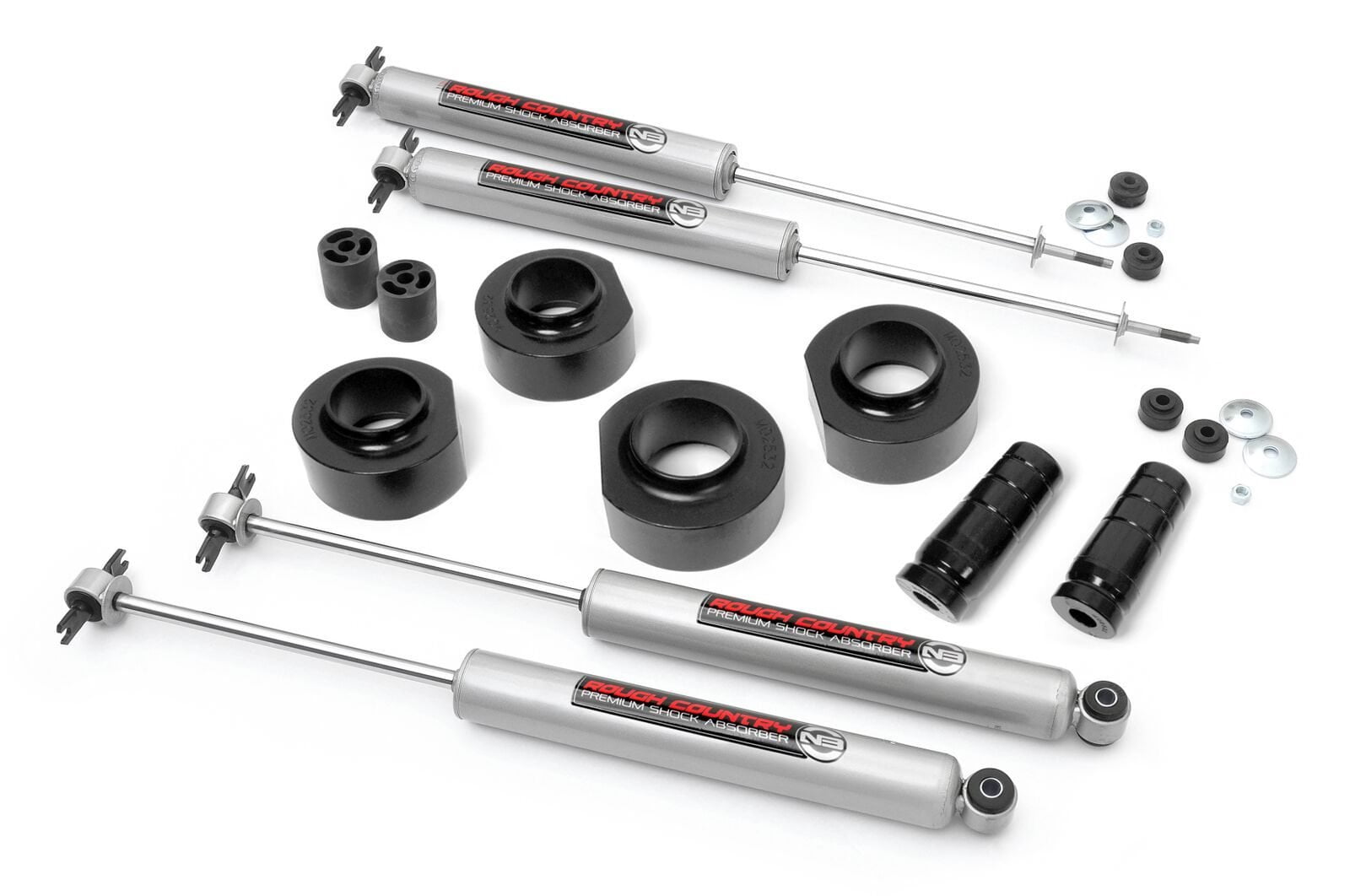 Rough Country 1.5" Lift Kit (fits) 1997-2006 Jeep Wrangler TJ | N3 Shocks | Suspension System | 65030
