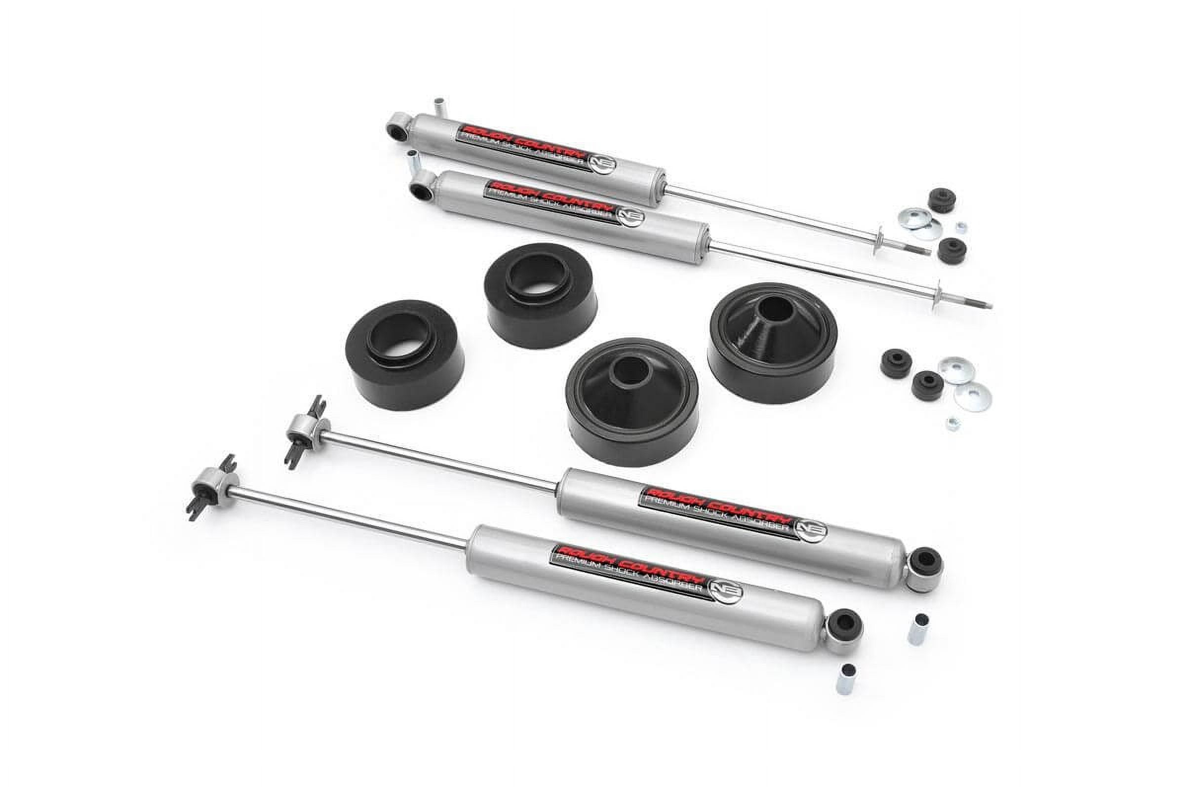Rough Country 1.75" Lift Kit (fits) 2007-2018 Jeep Wrangler JK | N3 Shocks | Suspension System | 65130