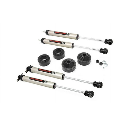 Rough Country 1.75" Lift Kit w/V2 Shocks for 2007-2018 Jeep Wrangler JK - 65171